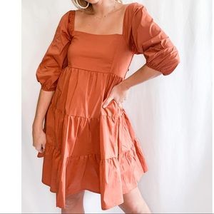 Terracotta mini dress